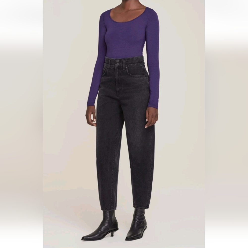 Agolde Black Straight Leg Jeans